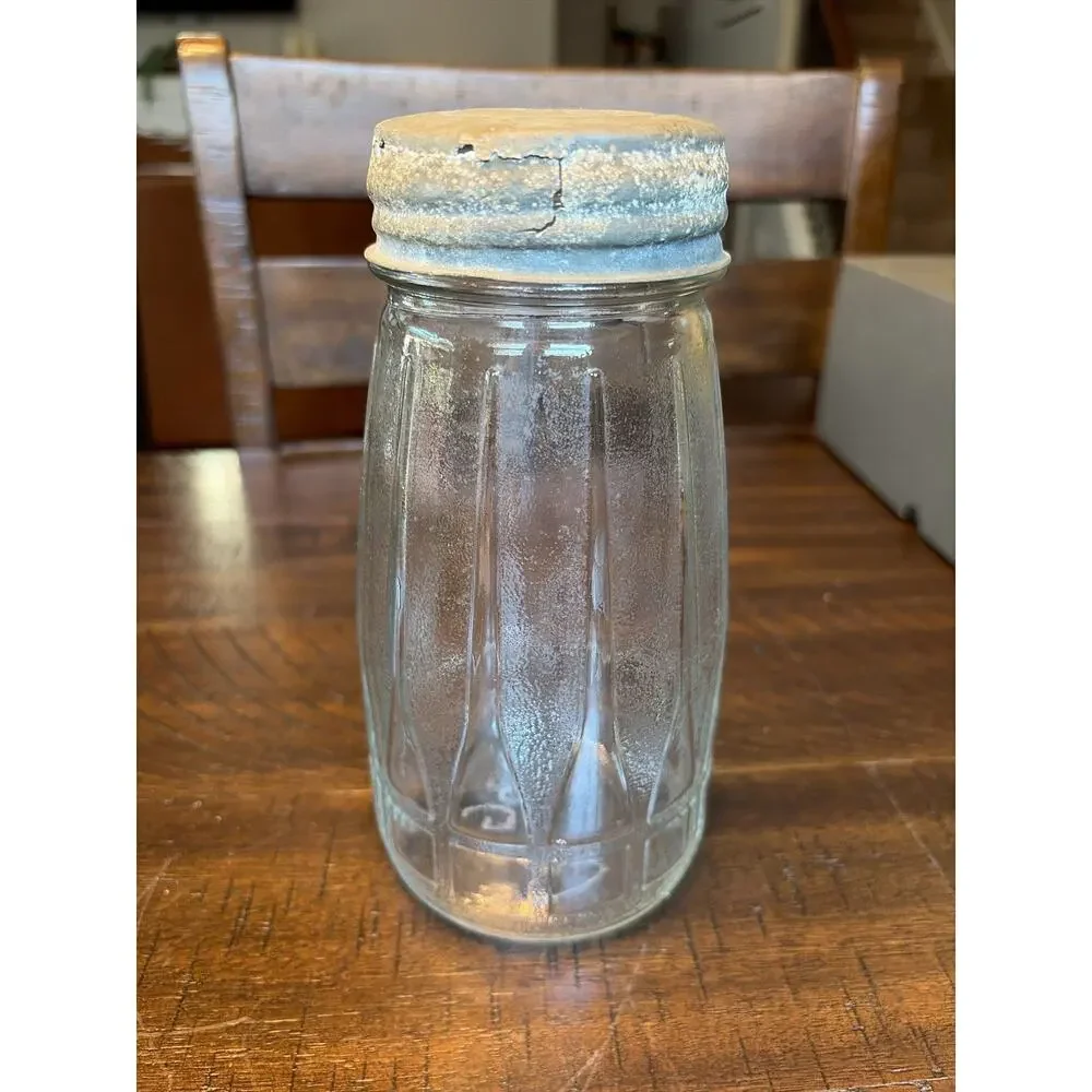 Ball Juice Jar With Zinc & White Glass Lid 7.25” Vintage READ